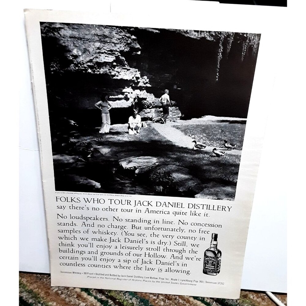 1979 Jack Daniels Whiskey Distillery Full Page Original Print Ad